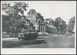 Cca 1940-1950 Budapest, Büssing Típusú Busz A Margitszigeten A Margit Fürdőnél, Későbbi Előhívás, 13x18 Cm - Autres & Non Classés