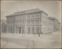 Cca 1890 Budapest, IX. Fővám Tér Vámház Nagyméretű  Fotó, Szélén Hajtásnyommal / Large Photo Of Budapest. 29x22 Cm - Autres & Non Classés