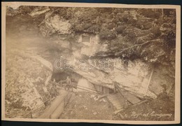 1891 Dobsina, Jégbarlang Bejárata Keményhátú Fotó 16x11 Cm - Other & Unclassified