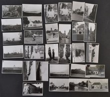Ék Sándor (1902-1975) Festőművész: Dunántúli Tájak, Balaton, 30 Db Fotó Jelzés Nélkül, A Szerző Hagyatékából, 6x9 Cm - Other & Unclassified