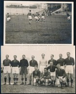 1932 Magyarország-Egyiptom Futballmérkőzés, 2 Db Fotólap, Hátuljukon Feliratozva, 9×14 Cm - Other & Unclassified