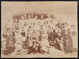 1891 Lugos, 'Egy éj Velencében' Szereplőinek Keményhátú Fotója, A Hátoldalon Feliratozva, Körbevágott, A Kartonon Töréss - Other & Unclassified