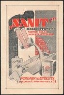 1936 Sanit Habarcstömítő Reklámlap, Posnansky és Sterlitz, Kihajtható, 16,5x11 Cm - Pubblicitari