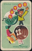 1958 Toto-Lotto Reklámos Kártyanaptár - Advertising