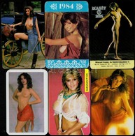 1984-1990  6 Db Erotikus Kártyanaptár - Publicités