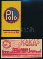 2 Db Számolócédula: Polo Floragyár, Kakas Paszta - Publicités