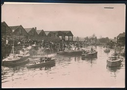 1913 Miniatűr Hadiflotta Angliában. Korabeli Sajtófotó, Hozzátűzött Szöveggel / Miniature War Fleet In England. Press Ph - Sonstige & Ohne Zuordnung