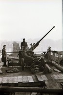 1944 Budapest, Légvédelmi üteg A Dunai Vasúti Híd Védelmére, 2 Db Szabadon Felhasználható Vintage Negatív, 24x36 Mm - Autres & Non Classés