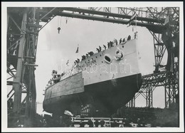 A Szent István Csatahajó Vízre Bocsátása 1914-ben, A Ganz-Danubius Fiumei Hajógyárában, Az 1980-as években Eredeti Negat - Other & Unclassified