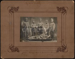 1914 Trebinje Emlék. Vöröskeresztes Katonák Nagyméretű Keményhátú Fotó 29x 22 Cm - Altri & Non Classificati