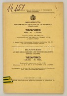 Magyarázatok Magyarország Geológiai és Talajismereti Térképeihez: Tiszafüred. Bp., 1938, M. Kir. Földtani Intézet. - Other & Unclassified
