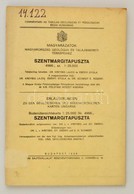 Magyarázatok Magyarország Geológiai és Talajismereti Térképeihez: Szentmargitapuszta. Bp., 1938, M. Kir. Földtani Intéze - Sonstige & Ohne Zuordnung