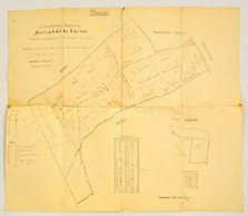 1929 Bp., A Veszprémi Püspökség Barnahát és Hársas Mezőgazdaságának átnézeti Térképe, Ragasztott, 64x76 Cm - Other & Unclassified