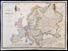 1860 Európa Térképe, F. Fried, Wien, Artaria & Comp., Német Nyelven, Foltos, A Hátoldalán Javítással, 37x50 Cm./
1860 Ma - Otros & Sin Clasificación