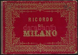 Cca 1880 Milánó, 12 Db Litográf Képet Tartalmazó Leporelló / Milano Leporello With 12 Lithograhic Images. 15x11 Cm - Unclassified