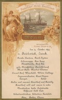1893 Fürst Bicmarck, Magyar Kivándorlók által Is Használt Tengeri Gőzhajó Díszes, Litografált Menükártyája / 1893 Lithog - Non Classificati