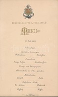 1893 Normannia Magyar Kivándorlók által Is Használt Tengeri Gőzhajó Díszes, Litografált Menükártyája / 1893 Lithographic - Unclassified