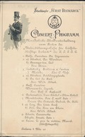 1893 Fürst Bicmarck, Magyar Kivándorlók által Is Használt Tengeri Gőzhajó Díszes, Műsorkártyája / 1893 Lithographic Prog - Unclassified