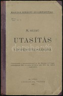 1903 Magyar Királyi Államvasutak (MÁV) 8. Számú Utasítás. A Főpénztár Számára. Félvászon Kötésben, Légrády Testvérek, 66 - Unclassified