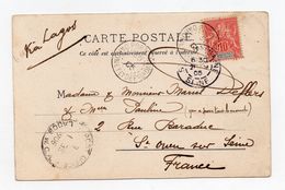 !!! PRIX FIXE : DAHOMEY, CPA DE PORTO-NOVO DE 1905 POUR LA FRANCE, VIA LAGOS - Briefe U. Dokumente