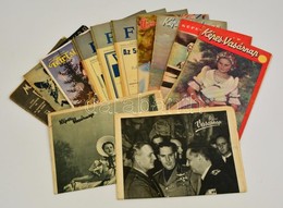 Cca 1930-1945 Vegyes Régi újság Tétel (Párisi Divat, Magyar Szárnyak, Magyar Föld, Képes Vasárnap, Magyar Film, Ünnep),  - Unclassified