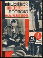 Cca 1930 Mindenkinek Mindent-megmond. Tolnai Világlexikona Megrendelőlap. Foto Pécsi (Pécsi József (1889-1956)) Fotóval. - Non Classés