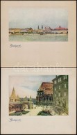 Budapest, Csánky Dénes Festményeiről Készült Ofszet Nyomatok, Kartonra Ragasztva, 5 Db, 20x22,5 Cm - Non Classificati