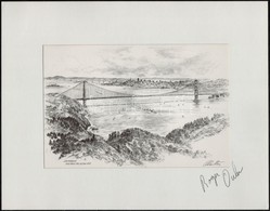 San Francisco Látképe A Golden Gate Híddal, Ofszet, 16,5x24,5 Cm - Non Classificati