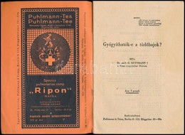 Dr. G. Guttmann: Gyógyíthatók-e A Tüdőbajok? Berlin, é. N., Puhlmann és Társa. Kiadói Papírkötésben. - Unclassified