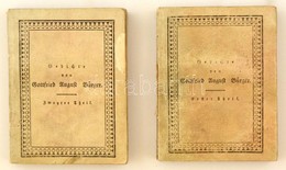 Gottfried August Burger: Gedichte I-II. Wien, é.n.. B. Ph. Bauer. Kiadói Papírkötés, Az Első Kötet Gerince Kissé Viselte - Ohne Zuordnung