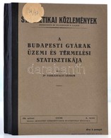 Dr. Farkasfalvi Sándor: A Budapesti Gyárak üzemi és Termelési Statisztikája. Statisztikai Közlemények. Bp.,1929, Székesf - Non Classificati