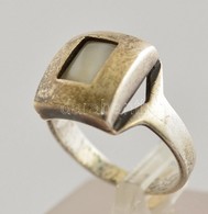 Ezüst(Ag) Gyűrű Kővel, Jelzett, Méret: 56, Bruttó: 5 G - Altri & Non Classificati