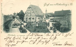 ** * 4 Db RÉGI Német Városképes Lap / 4 Pre-1945 German Town-view Postcards; München, Reichenbach, Helgoland, Rothenburg - Non Classés