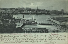 T2/T3 1898 Budapest I. Mátyás Templom, Szilágyi Dezső Téri Református Templom, Duna Parti Gőzmalom, Pesti Rakpart érkező - Unclassified