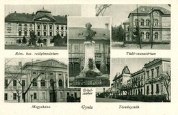 * T2 Gyula, Római Katolikus Reálgimnázium, Tüdő Szanatórium, Megyeháza, Erkel Ferenc Szobor, Törvényszék - Unclassified