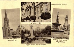 T2 Kaposvár, Kossuth Tér, Igazságügyi Palota, Rippl-Rónai József Szobor, Horthy-park, Evangélikus Templom. Rázsó Testvér - Unclassified