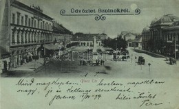 T2/T3 1899 Szolnok, Piac Tér, Fonciere Biztosító, üzletek (EK) - Unclassified