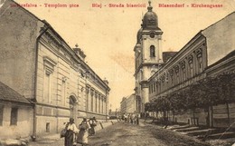 T2/T3 Balázsfalva, Blasendorf, Blaj; Templom Utca. W. L. 1855. / Strada Bisericii / Kirchengasse / Church Street (EK) - Zonder Classificatie