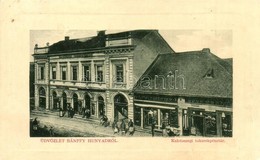 * T2/T3 Bánffyhunyad, Huedin; Kalotaszegi Takarékpénztár, Gyógyszertár, Csoma Sándor üzlete. W. L. Bp. 356. Hirschfeld F - Ohne Zuordnung