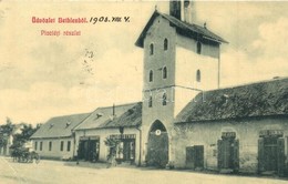 T2/T3 Bethlen, Beclean; Piac Tér, Bárány Bálint, Kalasi István, Deák Albert, Szőcs Zsigmond üzlete. W. L. 1902. / Market - Non Classificati