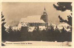 * T2/T3 Brassó, Kronstadt, Brasov; Schwarcze Kirche Im Winter / Fekete Templom Télen, H. Zeidner Kiadása / Church In Win - Unclassified