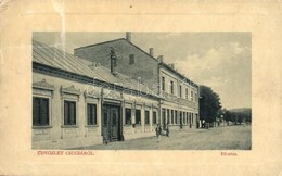 T3 Csucsa, Ciucea; Fő Utca, Domokos János Víg Vadász Szálloda, Posta. W. L. Bp. 7531. Fried Zsigmond Kiadása / Main Stre - Ohne Zuordnung