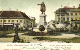 T2 Marosvásárhely, Targu Mures; Fő Tér, Kossuth Szobor, Takarékpénztár, Henning Károly és Bartscht Károly üzlete. Petróc - Unclassified