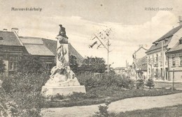 T3 Marosvásárhely, Targu Mures; Rákóczi Ferenc Szobor, Kürthi Jánosné üzlete / Statue, Shop + 1940 Marosvásárhely Vissza - Unclassified