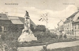 T3 Marosvásárhely, Targu Mures; Rákóczi Ferenc Szobor, Kürthi Jánosné üzlete / Statue, Shop + 1940 Marosvásárhely Vissza - Non Classificati