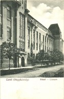 T2/T3 Nagykároly, Carei; Liceul / Líceum / School + 1940 Nagykároly Visszatért So. Stpl. (EK) - Unclassified