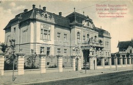 ** T3 Nagyszeben, Hermannstadt, Sibiu; Hadtestparancsnoksági épület. W. L. 58. Kiadja Budovszky L. / Korpscommando-Gebäu - Unclassified