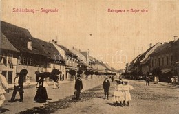 T2/T3 Segesvár, Schassburg, Sighisoara; Bajor Utca / Baiergasse / Street View (EK) - Unclassified