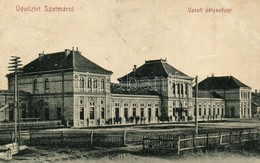 T2/T3 Szatmárnémeti, Szatmár, Satu Mare; Vasútállomás, Pályaudvar. Cseplák Bálint Kiadása / Railway Station (EK) - Unclassified