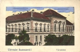 T2/T3 Szatmárnémeti, Szatmár, Satu Mare; Városháza. Hollósi Felvétele, Barthné Kiadása / Town Hall (EK) - Unclassified